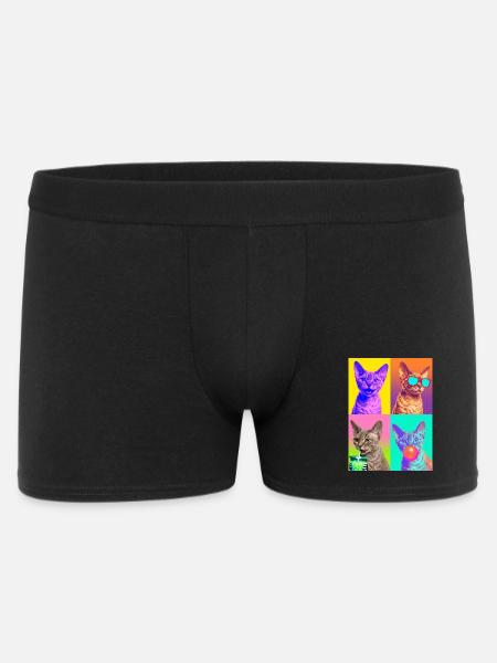 Cats Devon Rex Cat - Men's Boxer Shorts - black