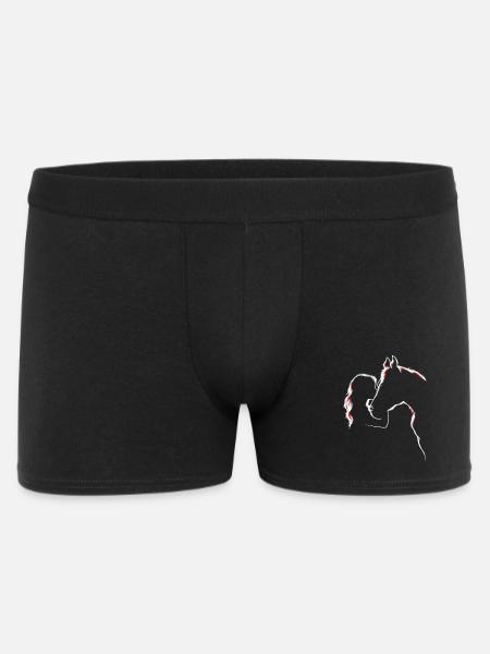 Pferd Mädchen Liebe Reiterin - Männer Boxer Shorts - Schwarz