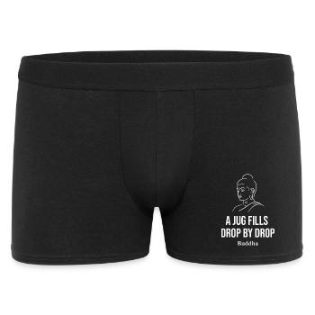 Buddha Tropfen für Tropfen - Männer Boxer Shorts - Schwarz - Vorne