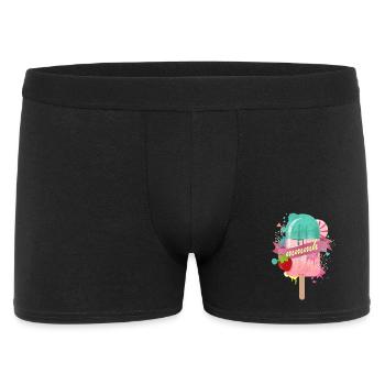 popsicle with strawberry - Men's Boxer Shorts - black - Front