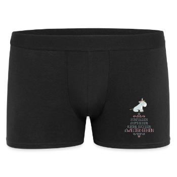 lustiger Spruch - Männer Boxer Shorts - Schwarz - Vorne
