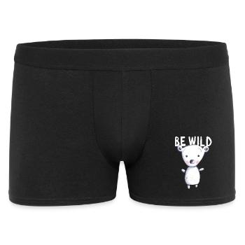 Be Wild Polar Bear - Bear - Bear - Teddy - Baby - Men's Boxer Shorts - black - Front