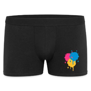 Trois points lumineux de couleur dans le style - Boxer Homme - noir - Devant