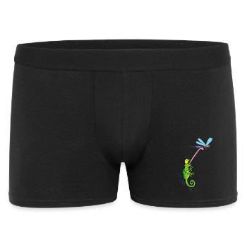 Caméléon et libellule - Boxer Homme - noir - Devant