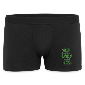 My Help Comes From The Lord - Männer Boxer Shorts - Schwarz - Vorne