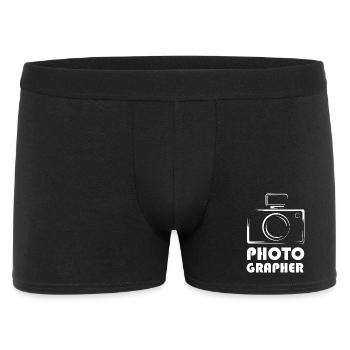 photographer photos symbol gift icon Logo camera - Männer Boxer Shorts - Schwarz - Vorne