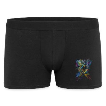 Futurism Abstract - 3D Pattern - Men's Boxer Shorts - black - Front