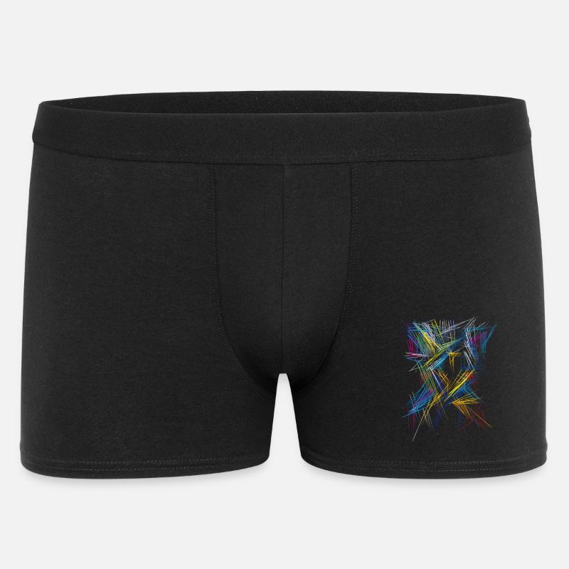 Futurism Abstract - 3D Pattern - Men's Boxer Shorts - black