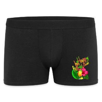 Hibiskus Cocktail Citrus Sommer Urlaub - Männer Boxer Shorts - Schwarz - Vorne