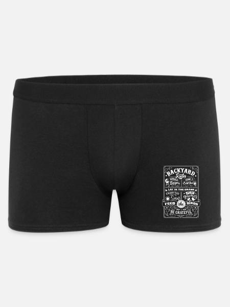 Backyard rules - Männer Boxer Shorts - Schwarz