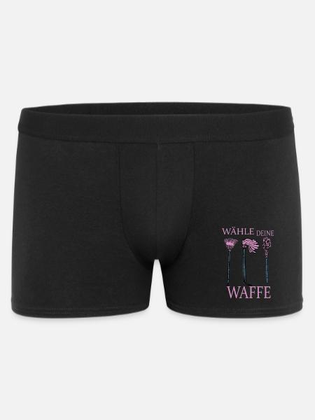 Lustige Besen - Männer Boxer Shorts - Schwarz