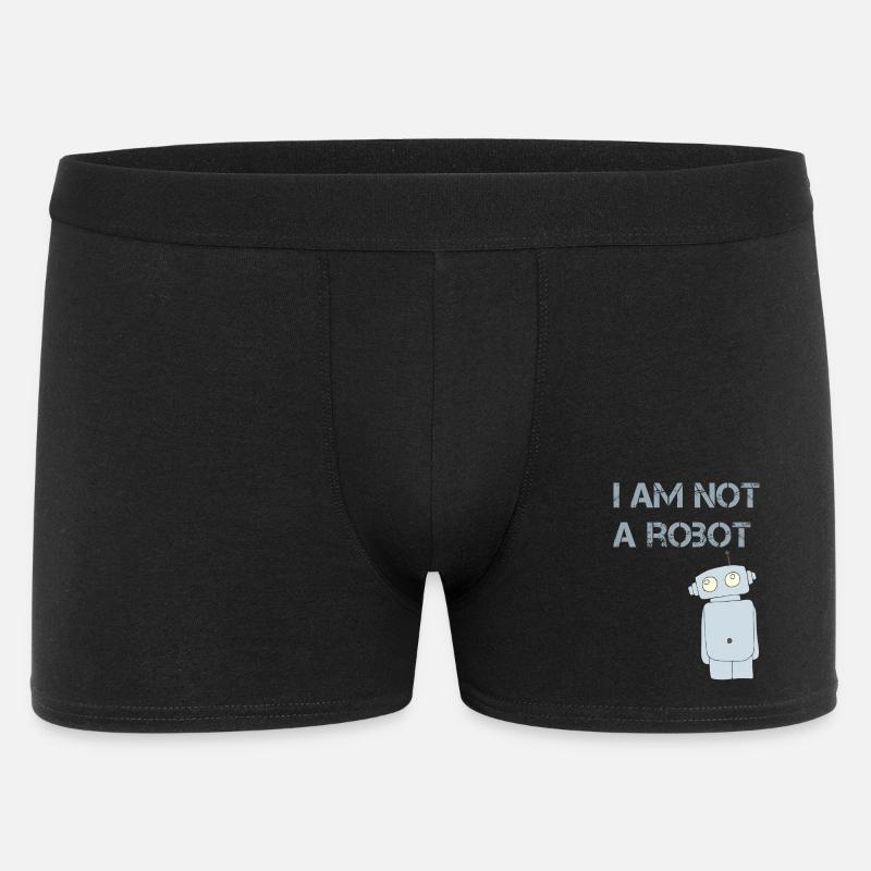 i am not a robot - Männer Boxer Shorts - Schwarz