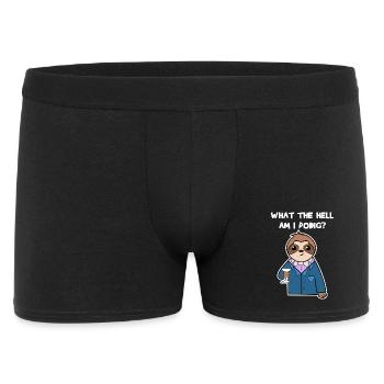 Tier Faultier Relax Urwaldbewohner Statement - Männer Boxer Shorts - Schwarz - Vorne