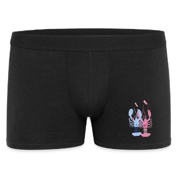 Bretagne - Homards bleu et rose - Boxer Homme - noir - Devant
