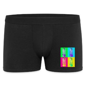 Multicolored Pop Art Phone Booth - Men's Boxer Shorts - black - Front