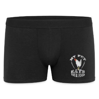 Mon animal mange votre nourriture poulet poulets grains - Boxer Homme - noir - Devant