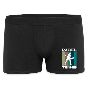 Padel-Tennis Spruch Bälle Sport Schläger Training - Männer Boxer Shorts - Schwarz - Vorne
