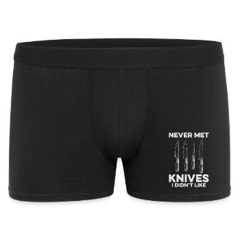 Never met Knives i didn't like - Men's Boxer Shorts - black - Front