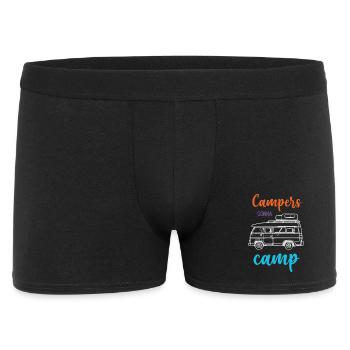 Campeurs qui vont au camp - Boxer Homme - noir - Devant