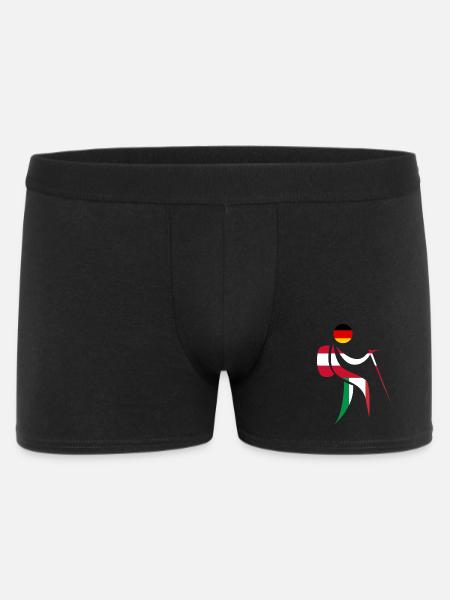 Alpenüberquerung E5 Wandern - Männer Boxer Shorts - Schwarz