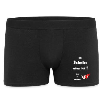 Wappen Wallis - Männer Boxer Shorts - Schwarz - Vorne