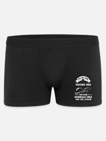 Taucher Oma - Männer Boxer Shorts - Schwarz