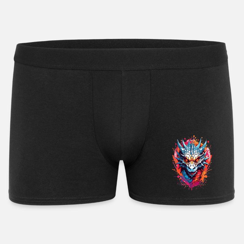 Coole Drache - Männer Boxer Shorts - Schwarz