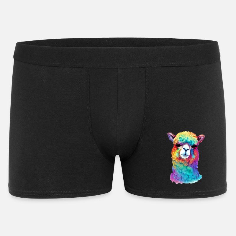 Alpaka - Männer Boxer Shorts - Schwarz