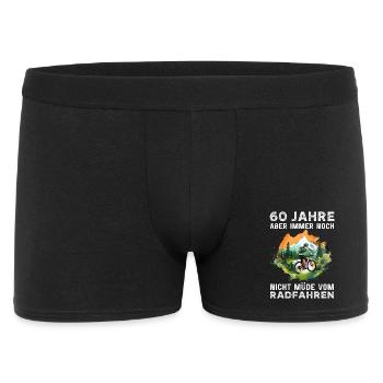Fahrradfahrer Radfahrer 60 Geburtstag Spruch - Männer Boxer Shorts - Schwarz - Vorne
