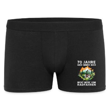 70 Geburtstag Radfahrer Bike Fahrradfahrer - Männer Boxer Shorts - Schwarz - Vorne