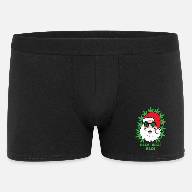 Weihnachtsmann - Blo! Blo! Blo! - Männer Boxer Shorts - Schwarz