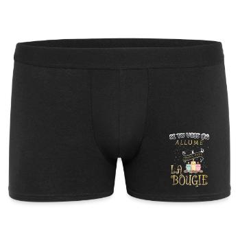 Si tu vois ça allume la bougie cadeau de Noël - Boxer Homme - noir - Devant