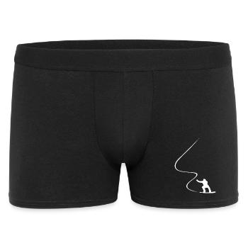 Snowboarder, Courbe, Descente, Freerider, Hiver - Boxer Homme - noir - Devant