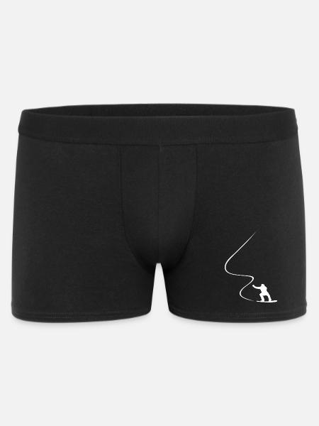 Snowboarder, Courbe, Descente, Freerider, Hiver - Boxer Homme - noir
