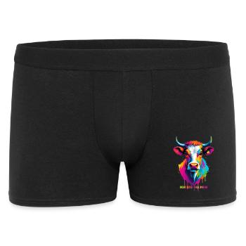 Süße bunte Kuh - Männer Boxer Shorts - Schwarz - Vorne