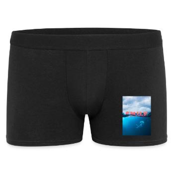 Unterwasser Smile Typografie - Männer Boxer Shorts - Schwarz - Vorne