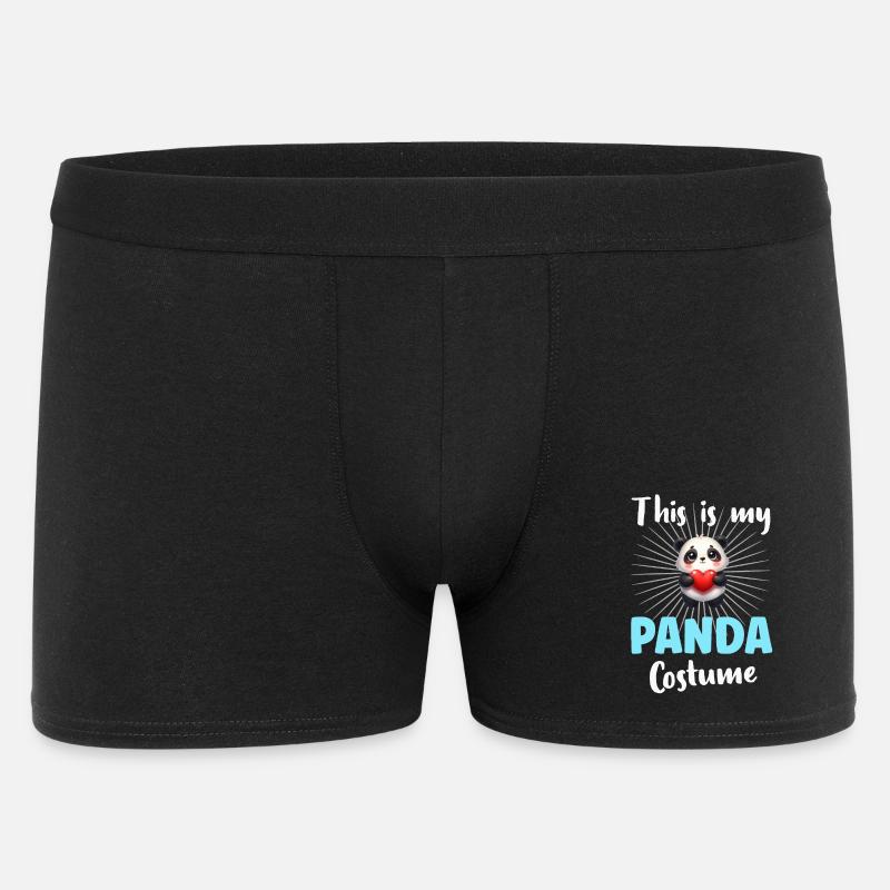 Panda Pandabär - Männer Boxer Shorts - Schwarz