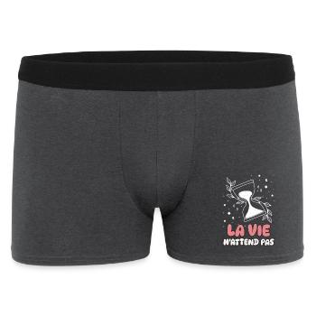 La vie n'attend pas - Boxer Homme - charbon - Devant