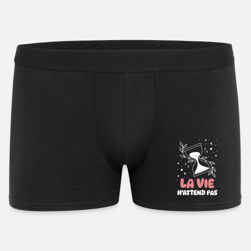 Life Doesn't Wait - Men's Boxer Shorts - black