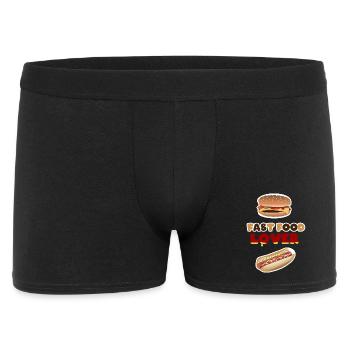 Motif de l’amoureux de la restauration rapide - Boxer Homme - noir - Devant