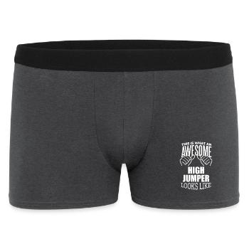Hochsprung - Männer Boxer Shorts - Anthrazit - Vorne
