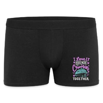 Kreuzfahrt Reise Familie Paare - Männer Boxer Shorts - Schwarz - Vorne