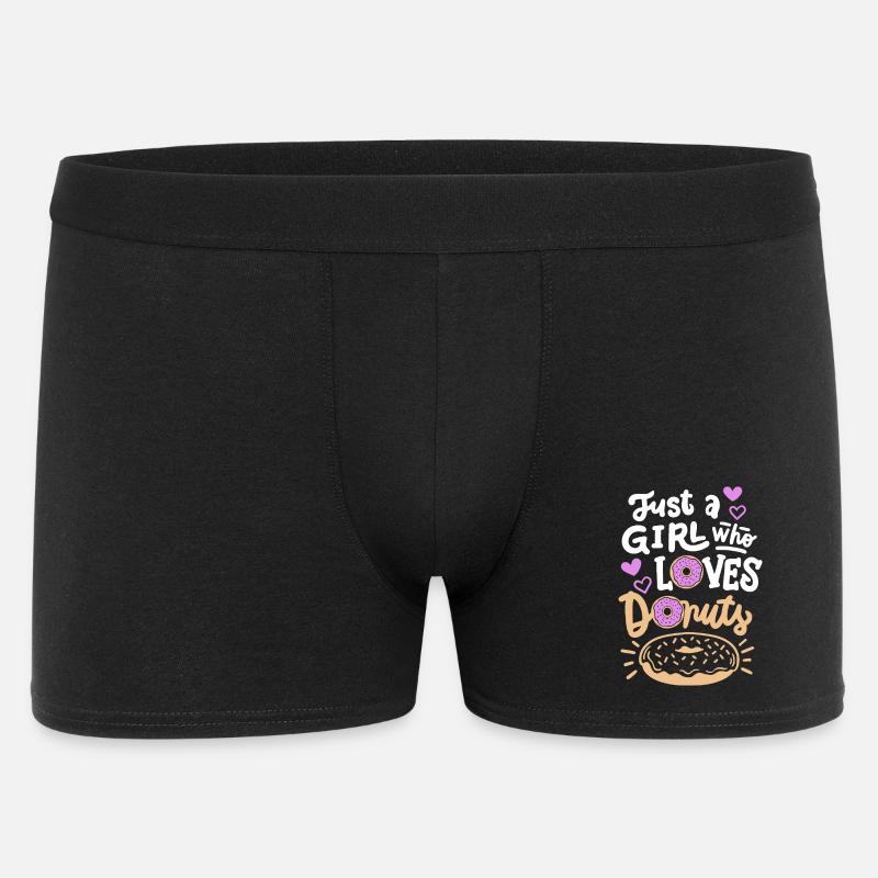 Donuts Donut-Liebhaber - Männer Boxer Shorts - Schwarz