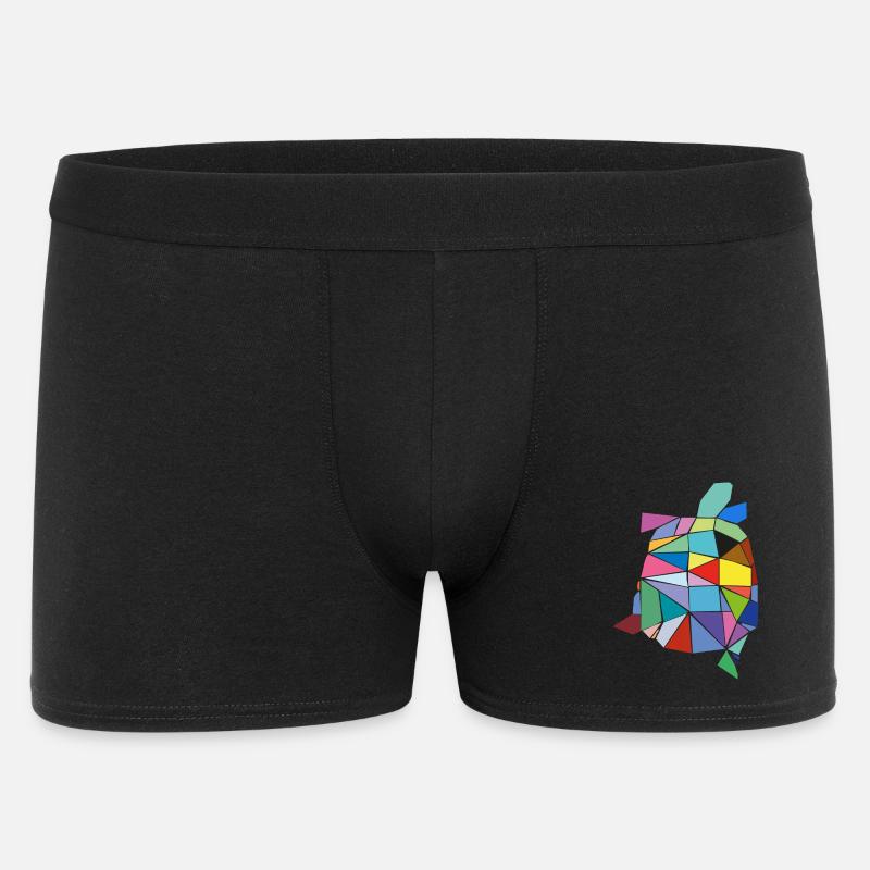 Schildkröte bunt - Männer Boxer Shorts - Schwarz