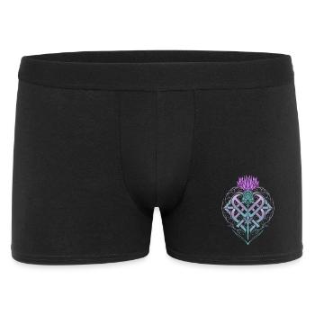Chardon Bouclier Nœuds Celtiques Chardon Amoureux - Boxer Homme - noir - Devant