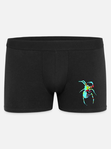 Spinne in Neonfarben - Männer Boxer Shorts - Schwarz