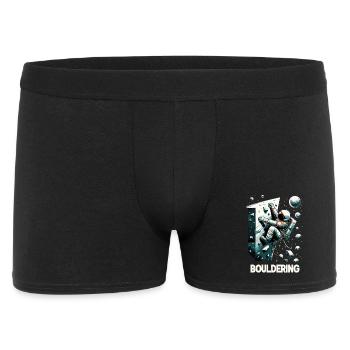 Bouldern Astronaut Raumfahrer Geschenk - Männer Boxer Shorts - Schwarz - Vorne