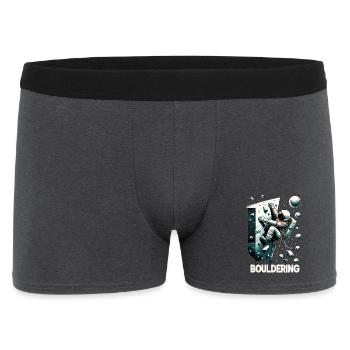 Bouldern Astronaut Raumfahrer Geschenk - Männer Boxer Shorts - Anthrazit - Vorne