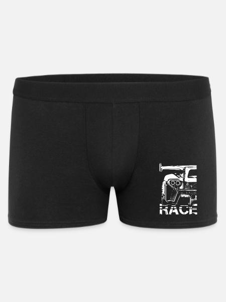 Race Auto Rennsport Symbol Racing used look Logo - Männer Boxer Shorts - Schwarz