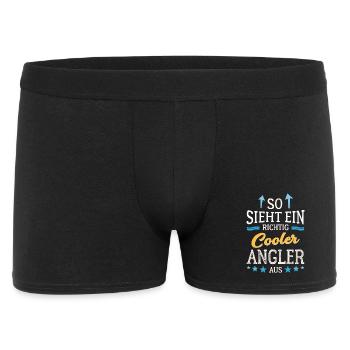 So sieht ein richtig cooler Angler aus Fischer - Männer Boxer Shorts - Schwarz - Vorne